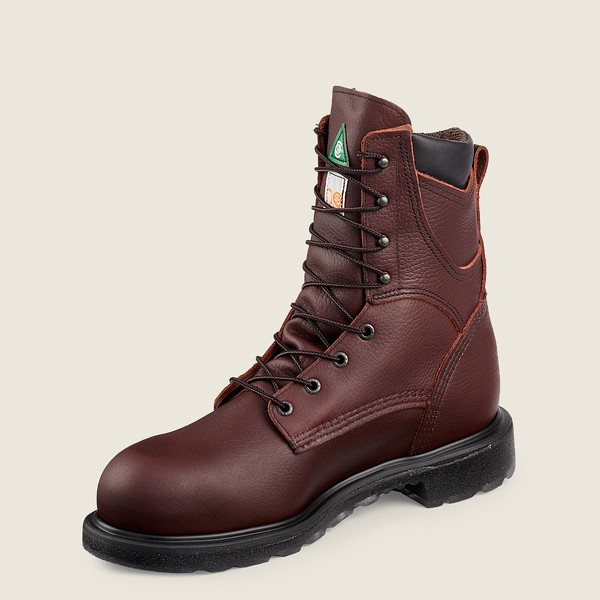 Red Wing Mens Supersole® 2.0 - 8-inch Waterproof Csa Toe - Safety Boots Burgundy - 6459HFICZ